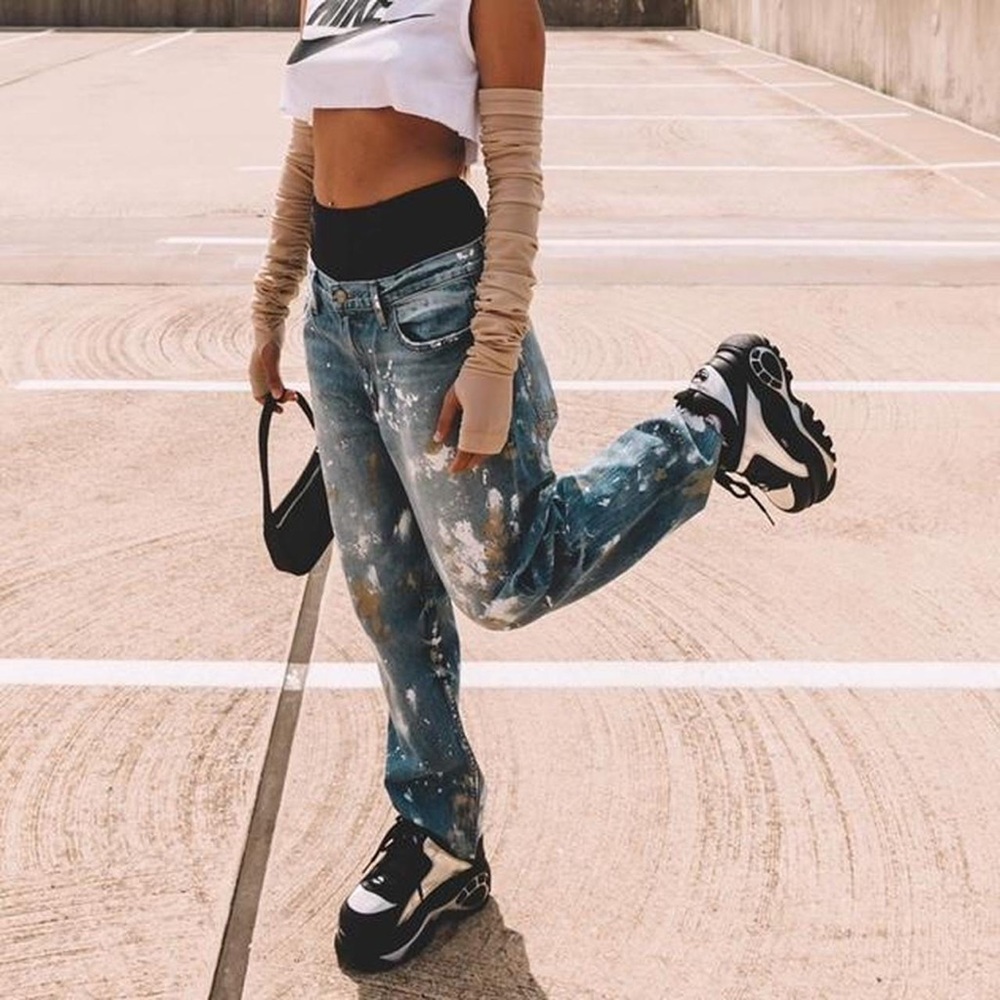 FRAME Paint Splatter Jeans